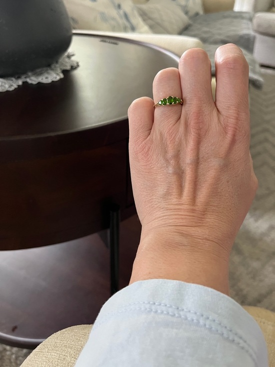 Jewelry - 14K Yellow Gold Ring with Diopside Gem Accents